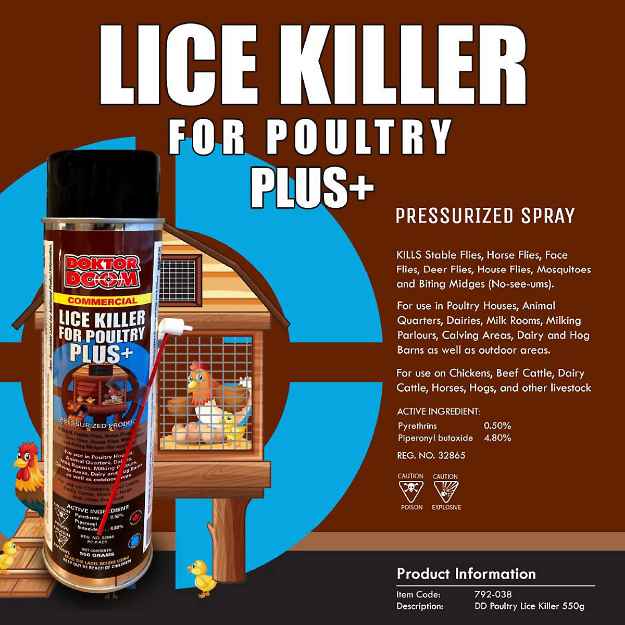 Picture of DOKTOR DOOM LICE KILLER for POULTRY PLUS+ SPRAY - 550g